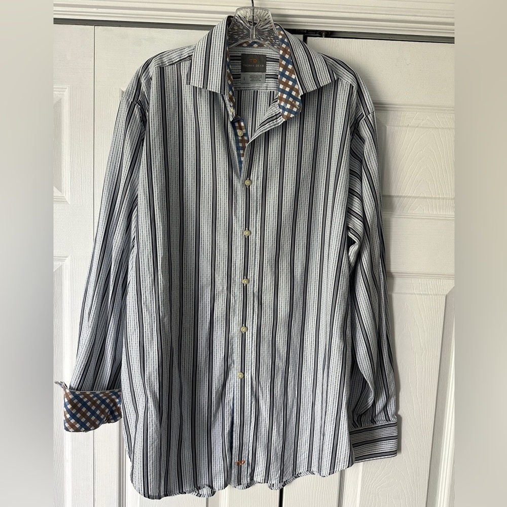 Thomas Dean Men’s Long Sleeve Flip Cuff